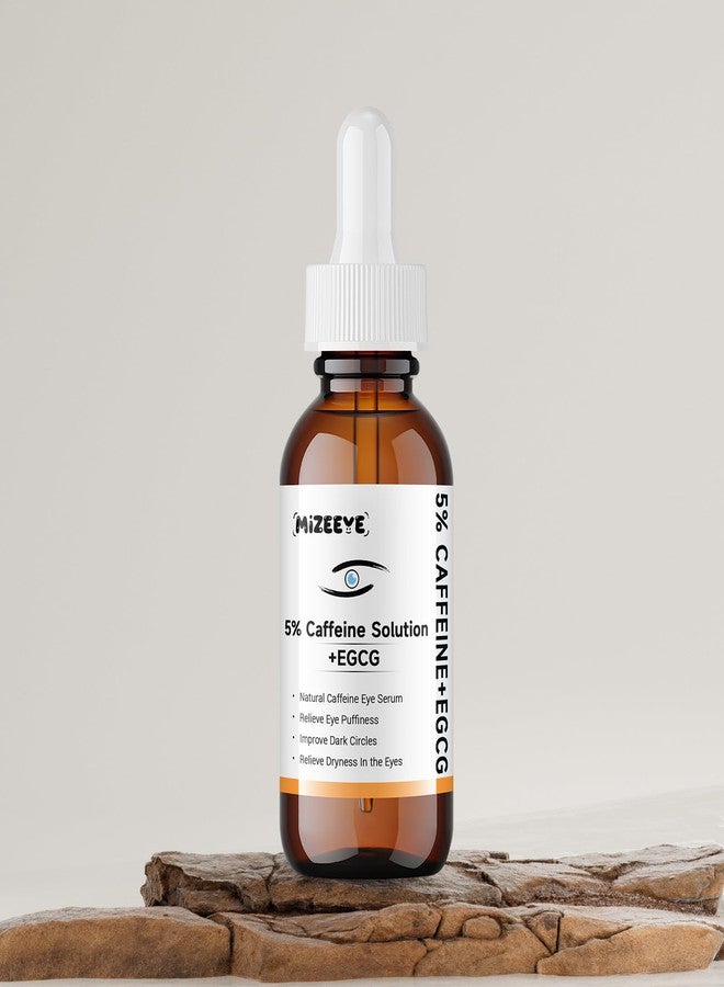 MIZEEYE Caffeine Solution 5% + EGCG For Face, 30ML Moisturizing Caffeine Eye Serum For Dark Circles & Puffiness, Under Eye Solution For Fine Lines. - Image 1